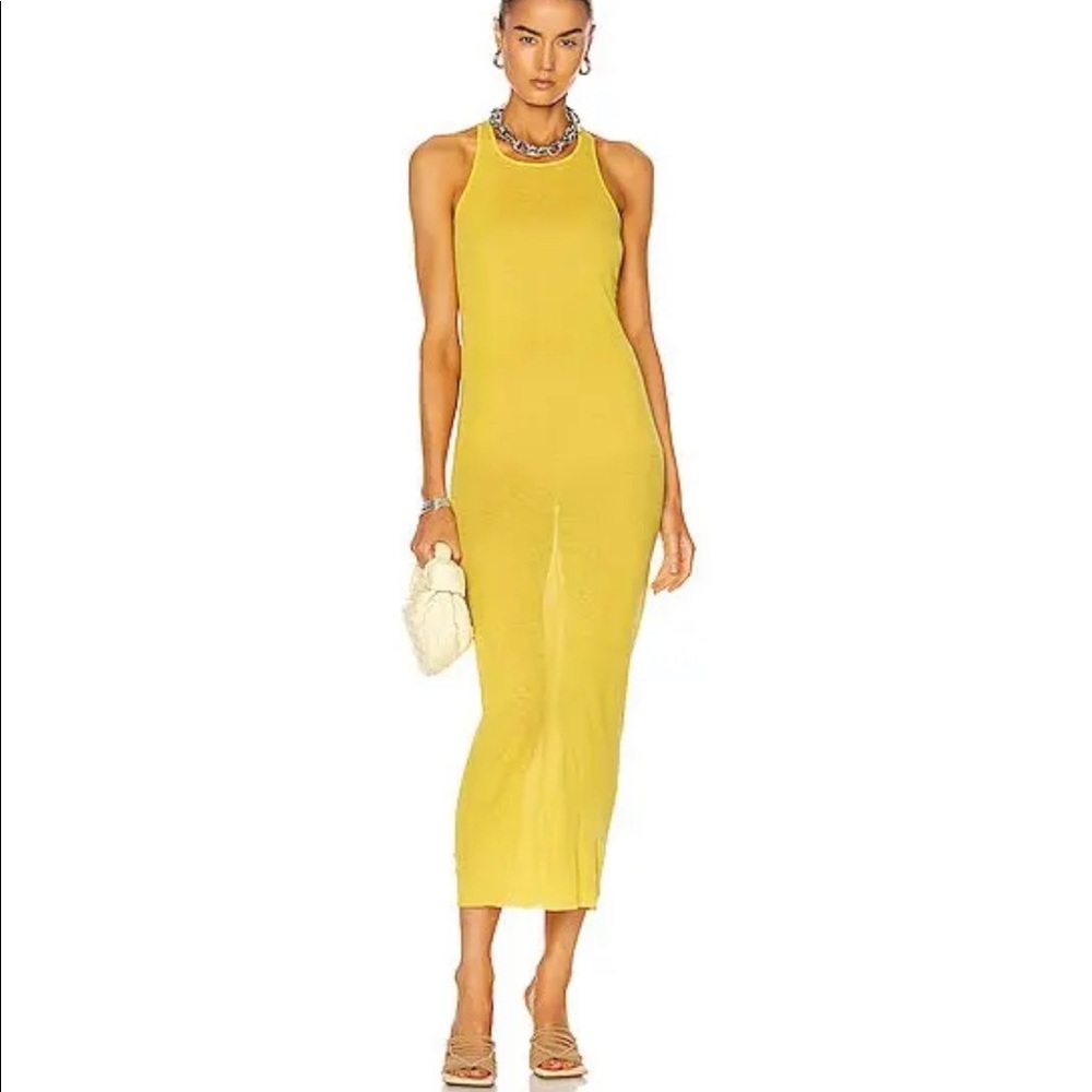 Yellow Rick Owens DRKSHDW Knee-Length Tank Dress